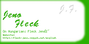 jeno fleck business card